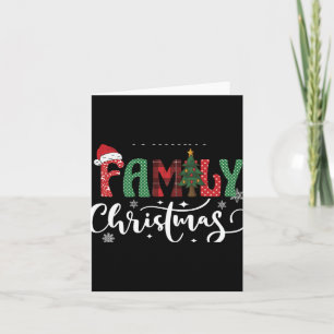 Family Christmas Group Matching Name T Shirt Card