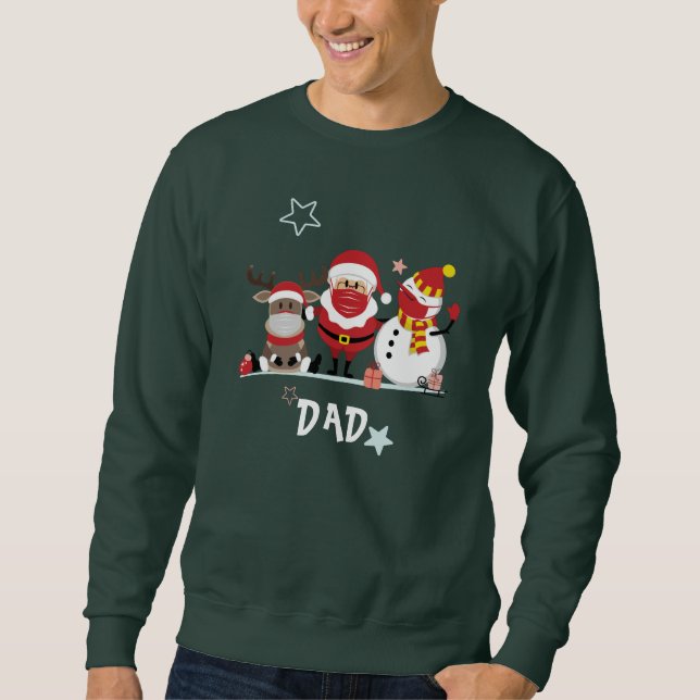 Family Christmas Holiday Dad Sweatshirt (Front)