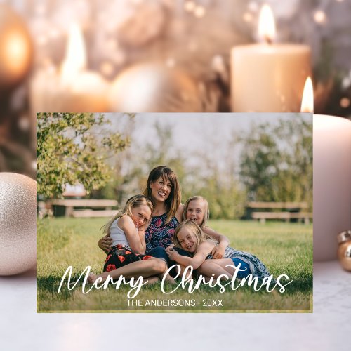 Family Christmas Holiday Gold Confetti PHOTO