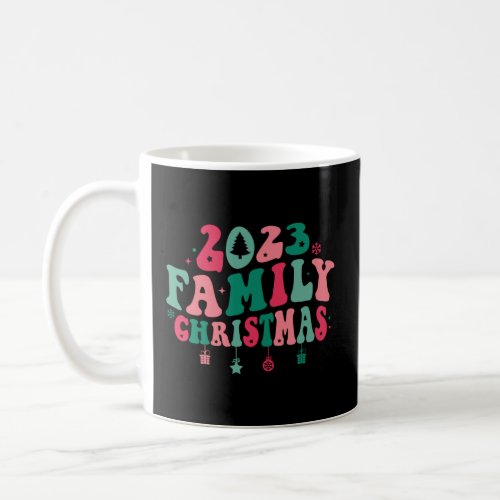 Family Christmas Holiday Matching 2023 Retro Groov Coffee Mug