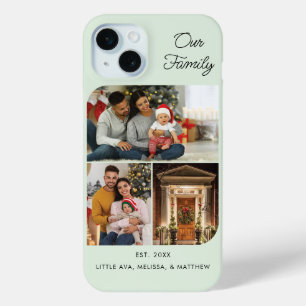 Family Christmas Holiday Photo Grandma Personalize iPhone 15 Plus Case