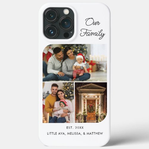 Family Christmas Holiday Photo Personalized Dad iPhone 13 Pro Max Case