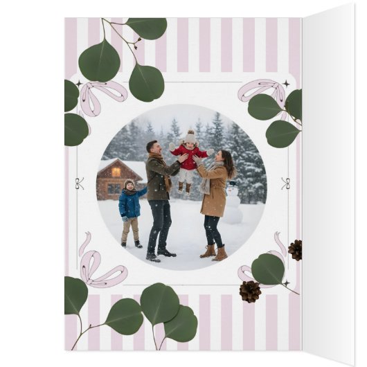 Family Christmas Invitation — Celebrate Love, Laug (Inside (Left))