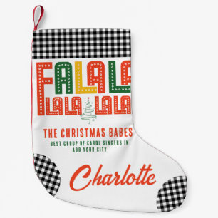 Family Christmas Karaoke Carols Choir Group Small Christmas Stocking