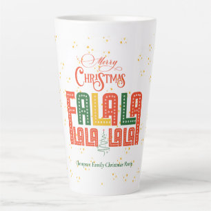 Family Christmas Karaoke Church Carols Service  Latte Mug