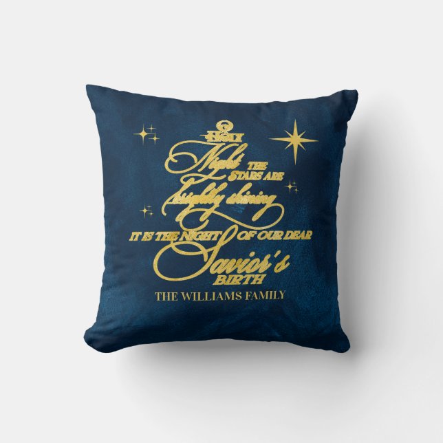 Family Christmas Karaoke Church Carols Service Throw Pillow (Front)