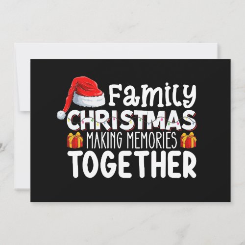 Family Christmas Making Memories Together Holiday Invitation