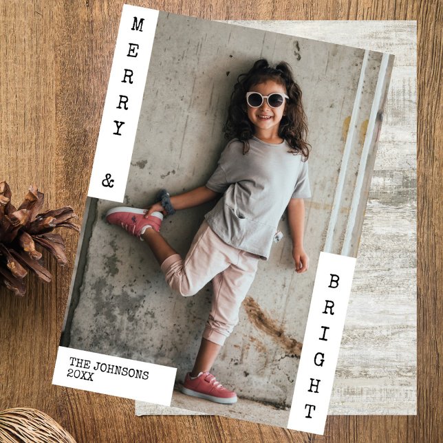 Family Christmas Modern Minimalist Photo Holiday Card (Creator Uploaded)