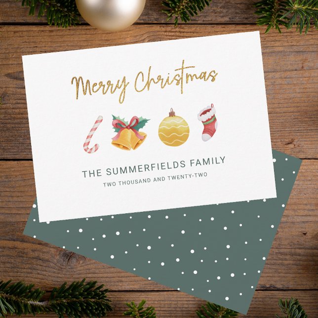 Family Christmas Modern Non Photo Note Card (Family Christmas Modern Non Photo Note Card)