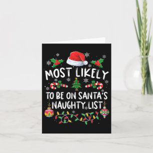 Family Christmas Most Likely To Be On Santa's Naug Card