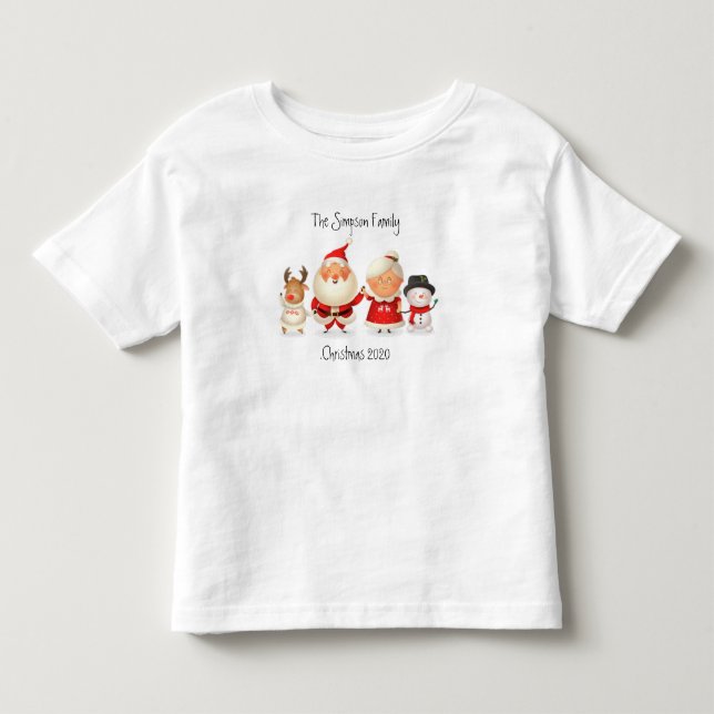 Family Christmas Pajama Design Toddler T-shirt (Front)