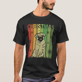 Family Christmas Pajamas Matching Retro Pug Dog Ch T-Shirt