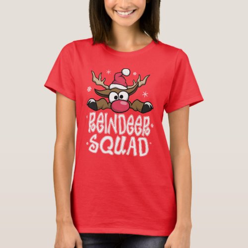 Family Christmas Pajamas _ Reindeer Squad Matching T_Shirt