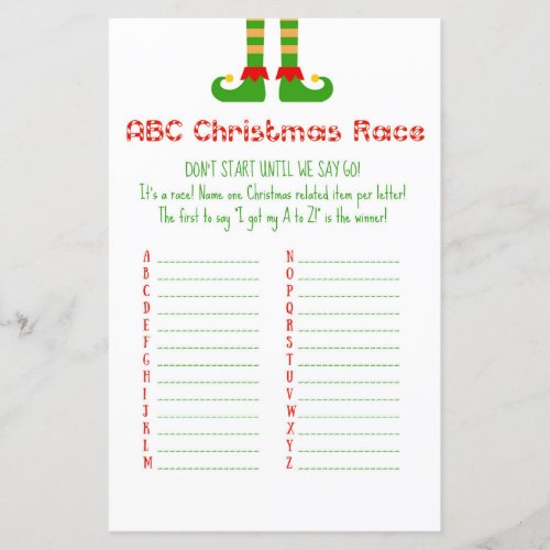 Family Christmas Party Game PRINTED