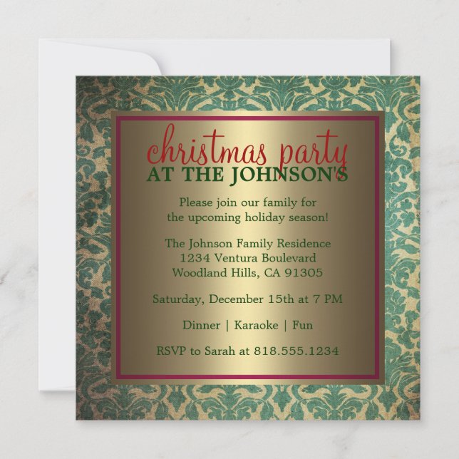 Family Christmas Party Invitation (Front)
