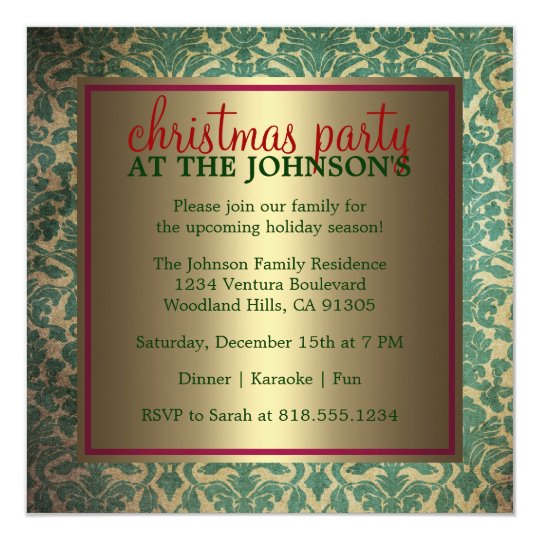 Family Christmas Party Invitation | Zazzle.com