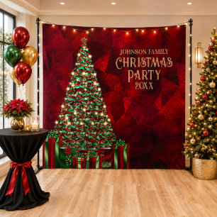 Family Christmas Party Photo Booth Backdrop