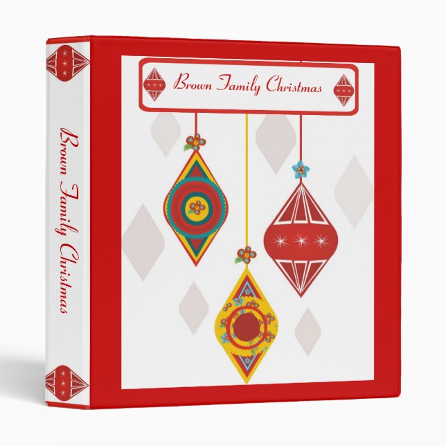 Family Christmas Photo Album Binder (Front/Spine)
