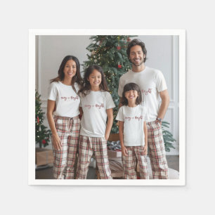 Family Christmas Photo Holiday Napkins