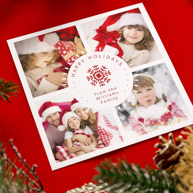 Family Christmas Photos Snowflake Template (Creator Uploaded)