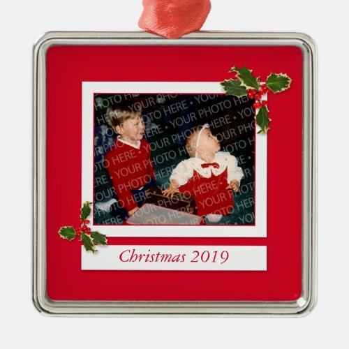 Family Christmas Picture Custom Photo Ornament