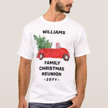 Family Christmas Reunion Personalized Red Car