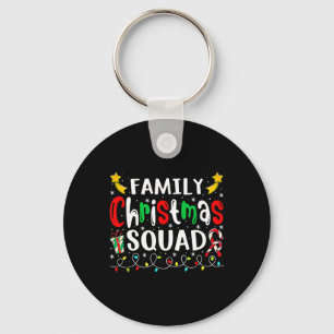 Family Christmas Santa Hat Crew Fun Women Men Paja Keychain