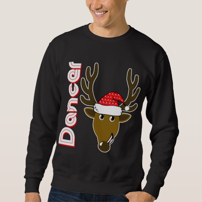 Family Christmas Santa Reindeer Sweatshirt (Front)