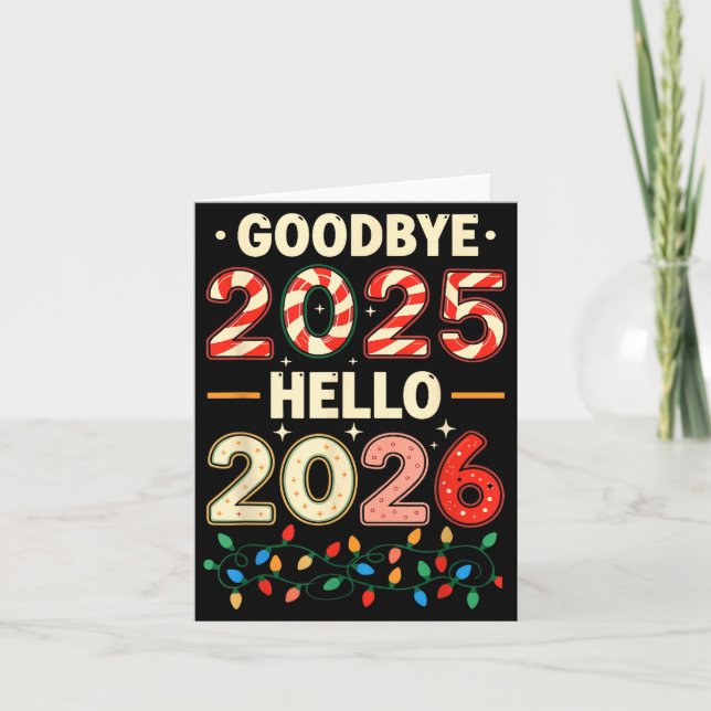 Family Christmas Shirts Matching 2025, Funny Nye H Card (Front)