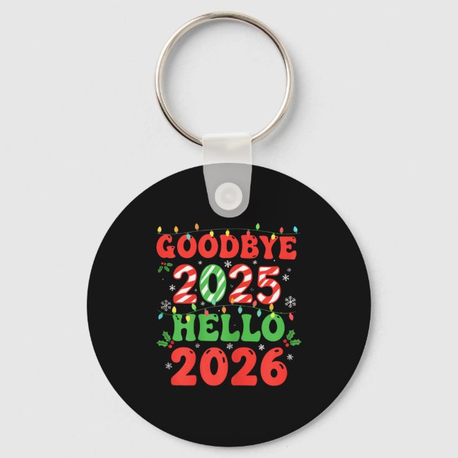 Family Christmas Shirts Matching 2025, Funny Nye H Keychain (Front)