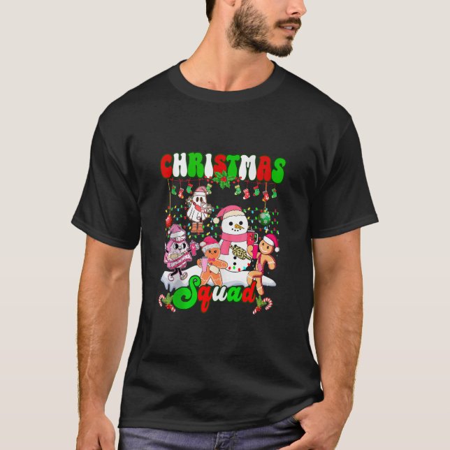 Family Christmas Squad Funny Boujee Gingerbread Xm T-Shirt (Front)