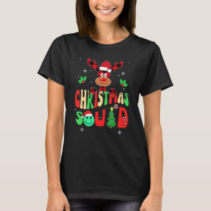 family christmas squad reindeer groovy crew Santa T-Shirt