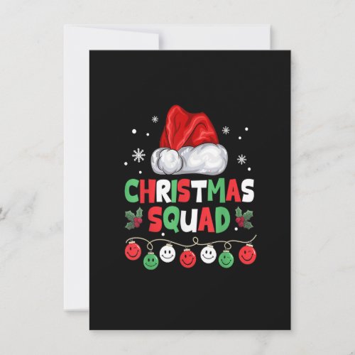 Family Christmas Squad Santa 2022 Team Xmas Lights Invitation