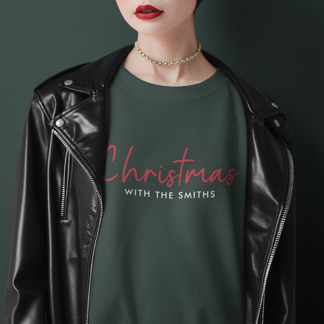 Family Christmas | Stylish Trendy Forest Green Sweatshirt (Creator Uploaded)