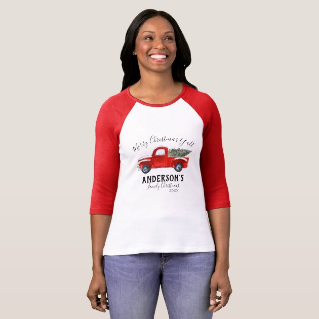 christmas t shirt with red truck