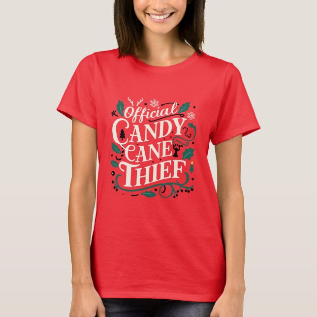 Family Christmas Tees | Official Candy Cane Thief (Front)