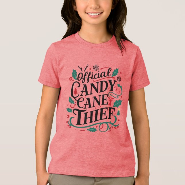 Family Christmas Tees | Official Candy Cane Thief (Front)