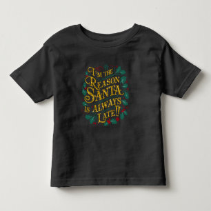 Family Christmas Tees    Reason Santa Always Late