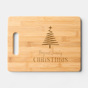 Family Christmas tree Engraved Cutting Board