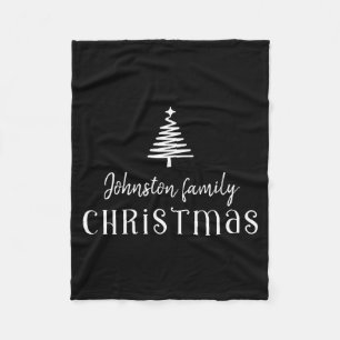 Family Christmas Tree Uni Kids T Shirt Fleece Blanket