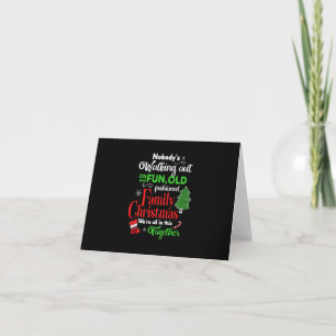Family Christmas Vacation Pajamas Funny Xmas Costu Letterpress Thank You Card