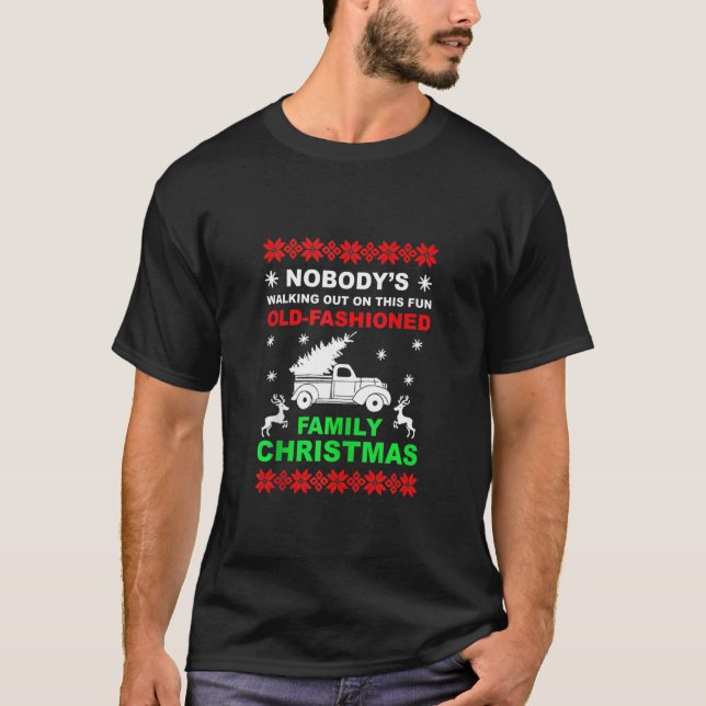 Family Christmas Vacation Pajamas Funny Xmas Ugly  T-Shirt (Front)