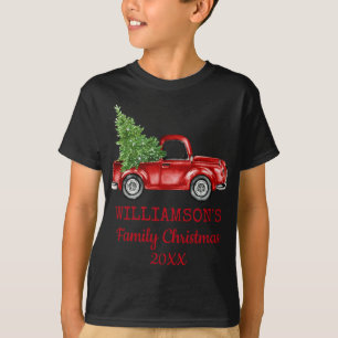 Family Christmas Vintage Truck D T Shirt 