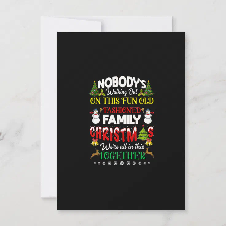 Family Christmas we are all in this together Merry Invitation | Zazzle