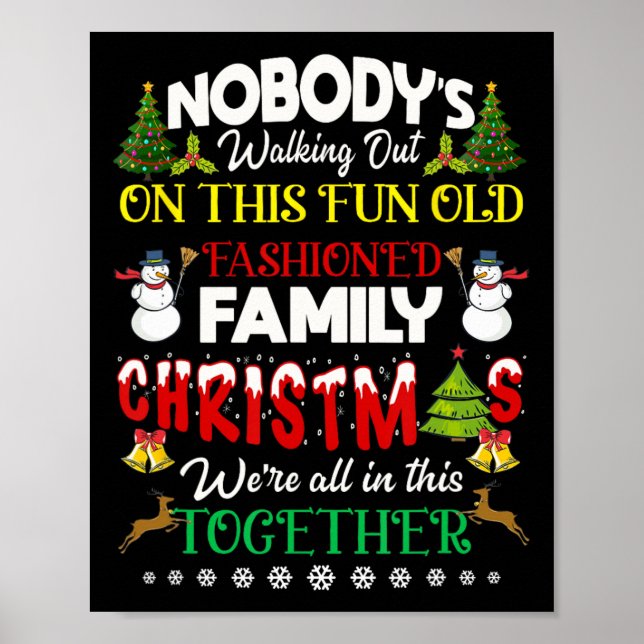 Family Christmas we are all in this together Merry Poster (Front)