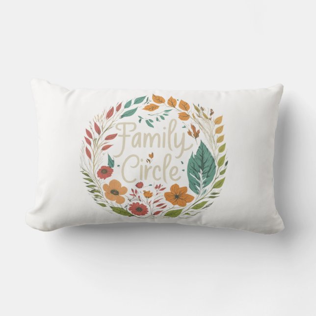 "Family Circle"  Lumbar Pillow (Front)