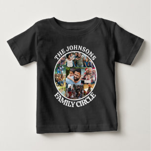 Family Circle Personalized Unique Photo Collage Baby T-Shirt