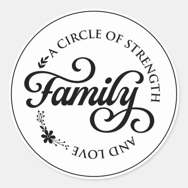 Family Classic Round Sticker (Front)