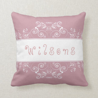 FAMILY CLASSICAL RETRO HOUSEWARMING PINK THROW PILLOW
