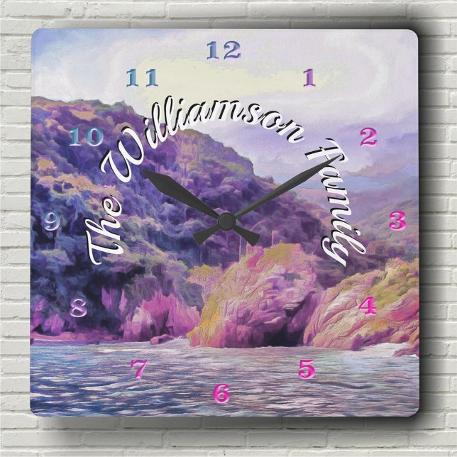 Family Coastal Yelapa to Puerto 1620 Square Wall Clock (Creator Uploaded)